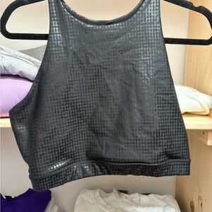 Peloton Black Textured Sports Bra